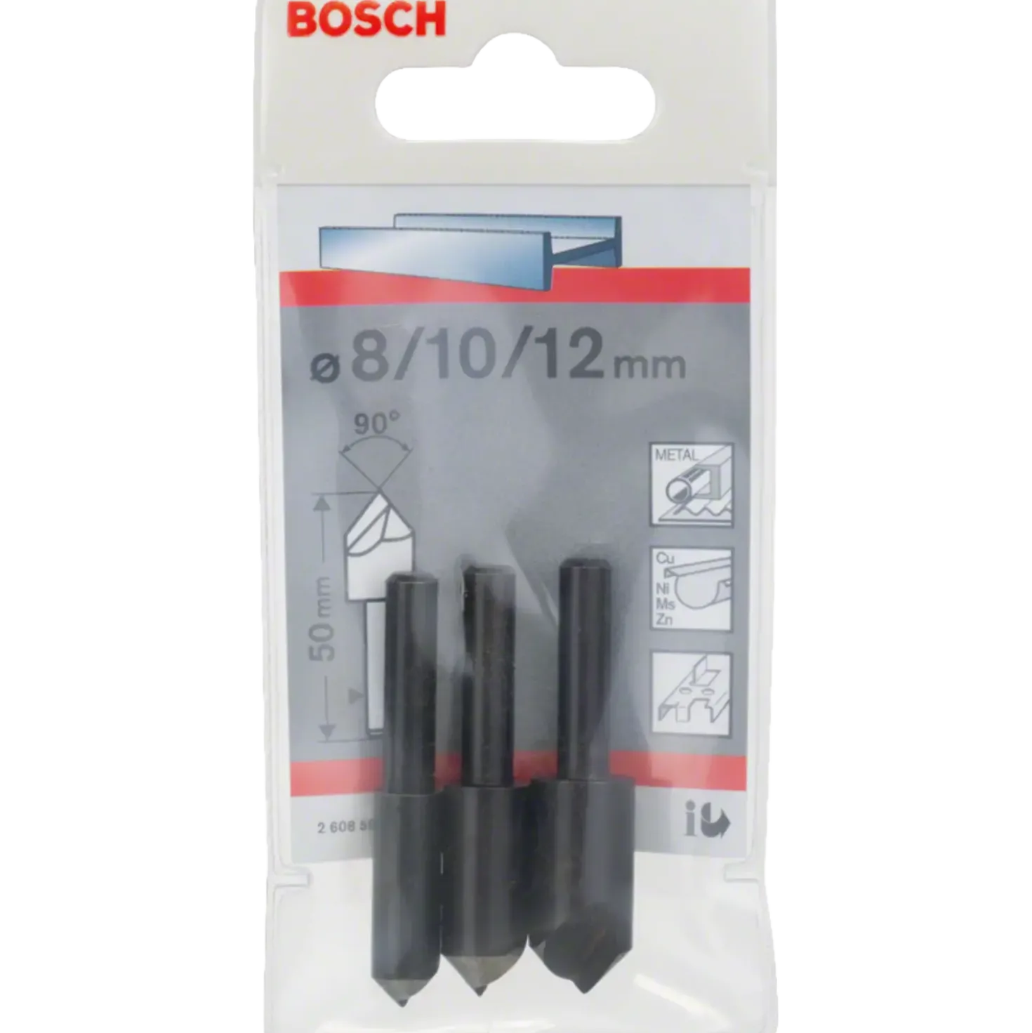 Bosch Forsænkersæt med 3 dele, 6-8 mm