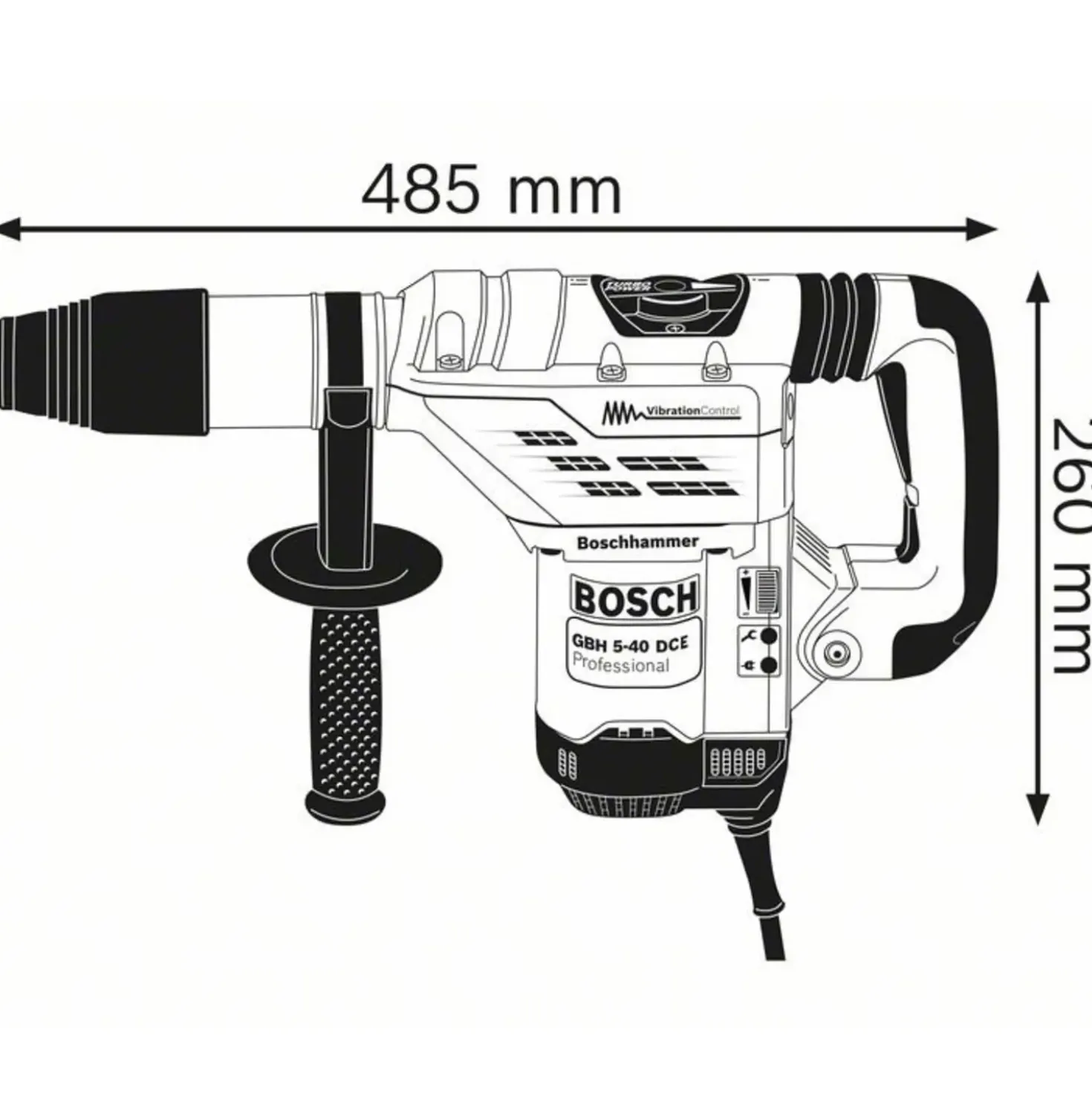 Bosch GBH 5-40 DCE borehammer SDS-max 230V
