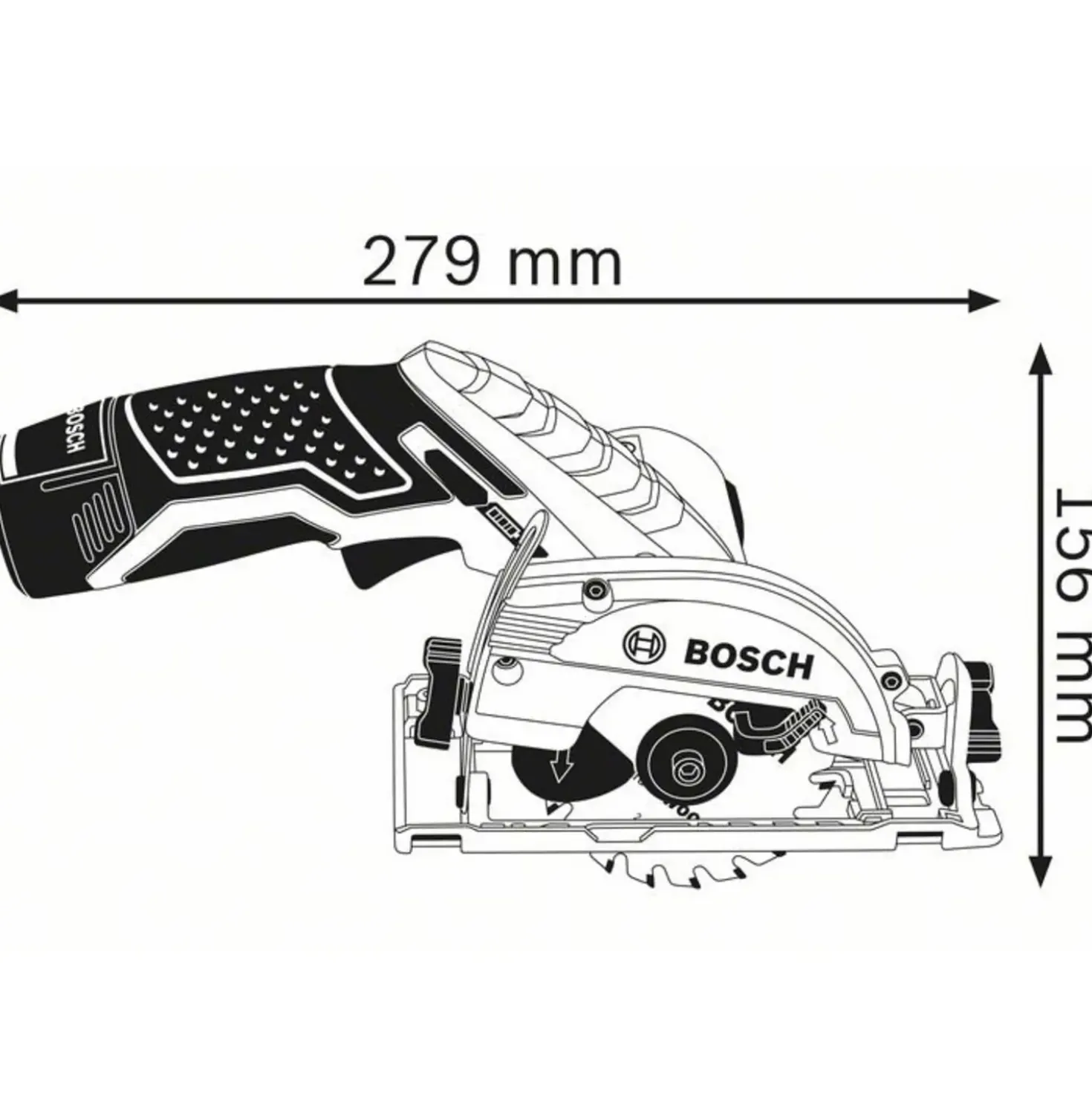 Bosch GKS 12V-26 akku rundsav solo