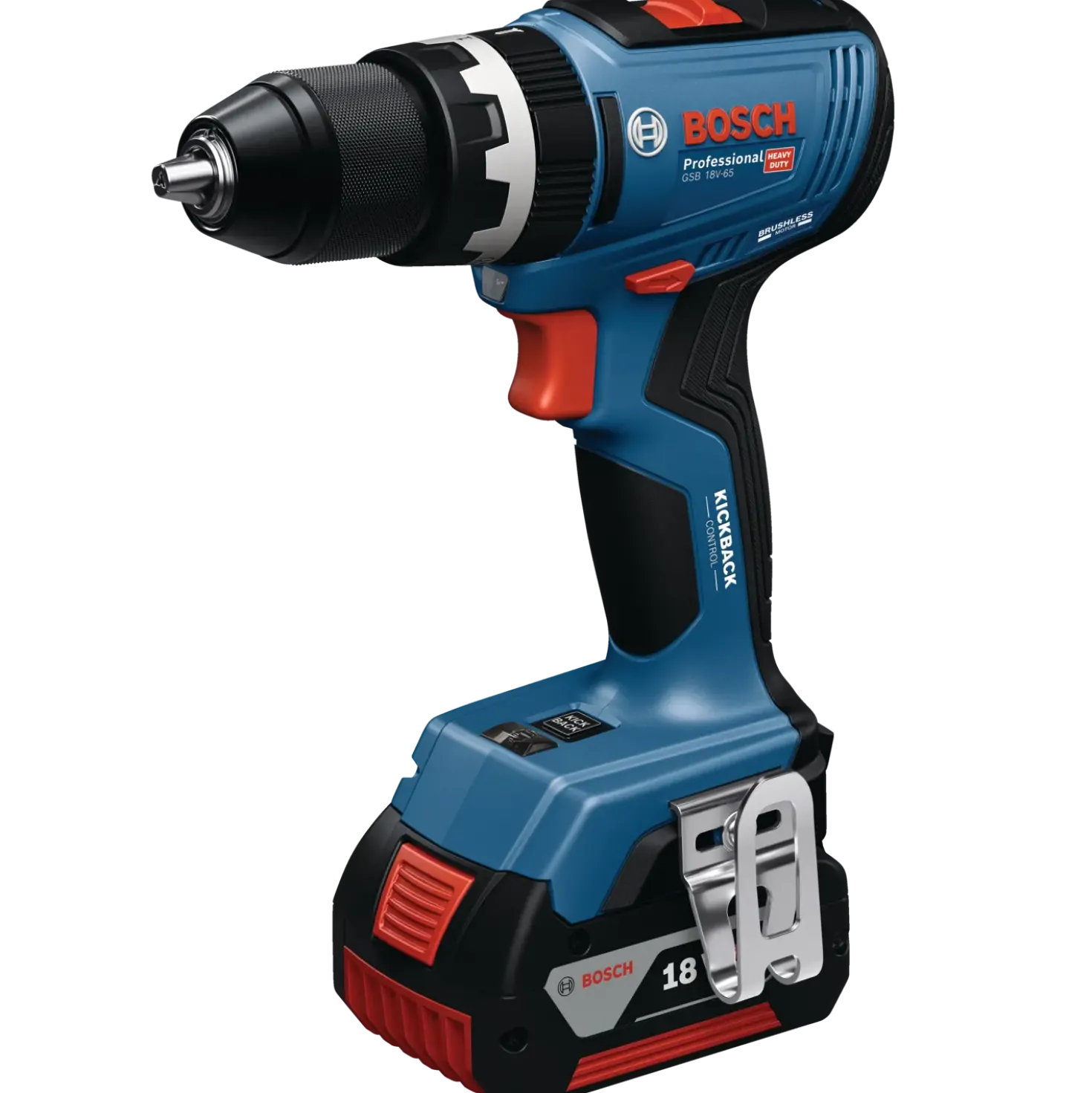 Bosch GSB 18V-65 slagboremaskine 2x5Ah batteri og L-BOXX