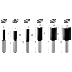 Bosch HM lige overfræsersæt 8 mm 6 dele