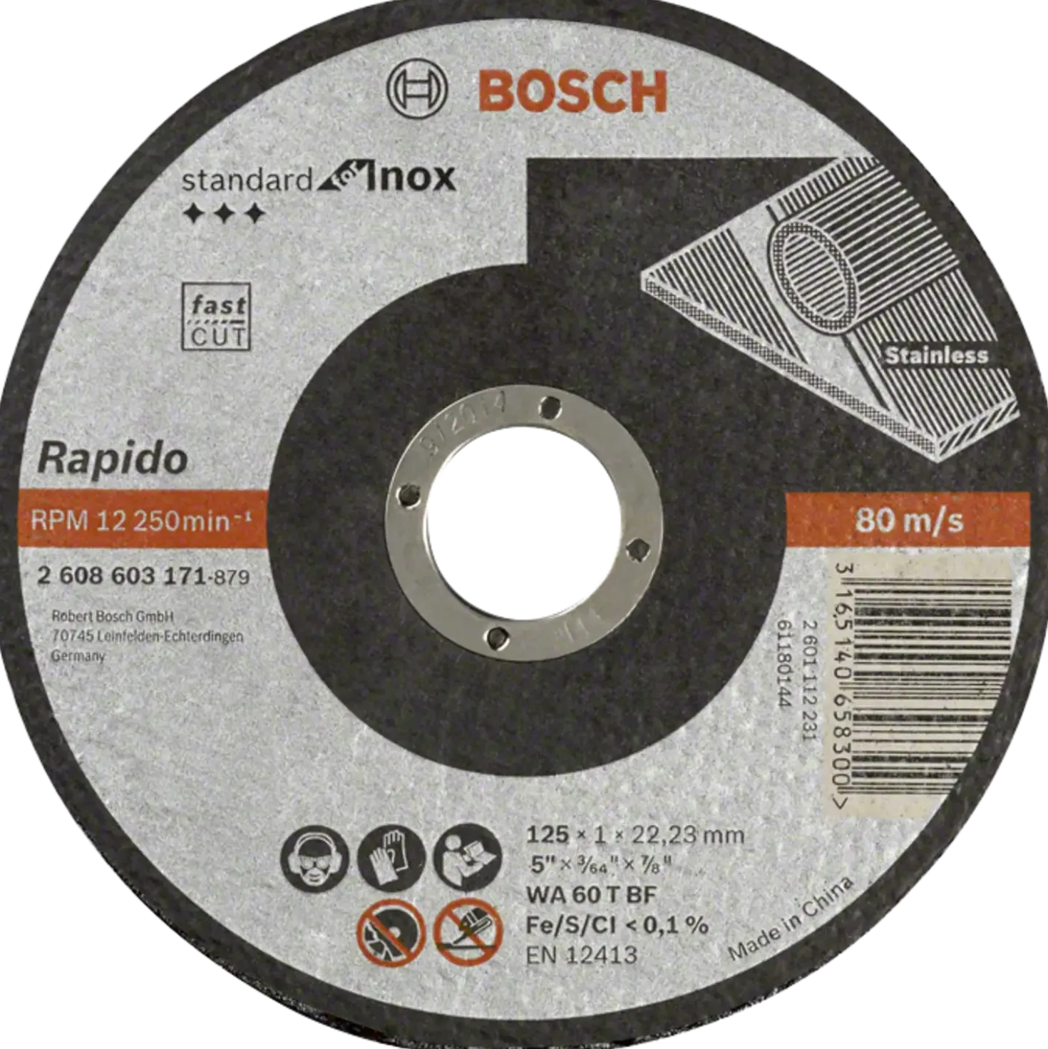 Bosch Inox-Rapido skæreskive Ø125/22,23 mm