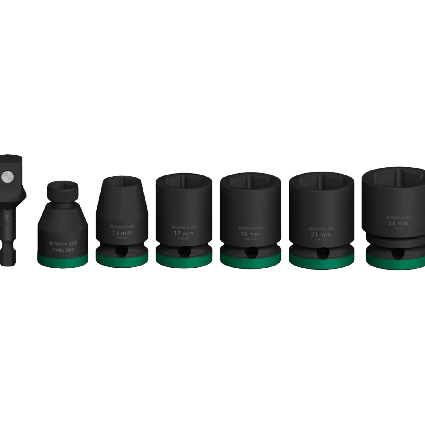 Bosch PRO Impact Socket Set med adapter, 1/2", standard, 7 stk.