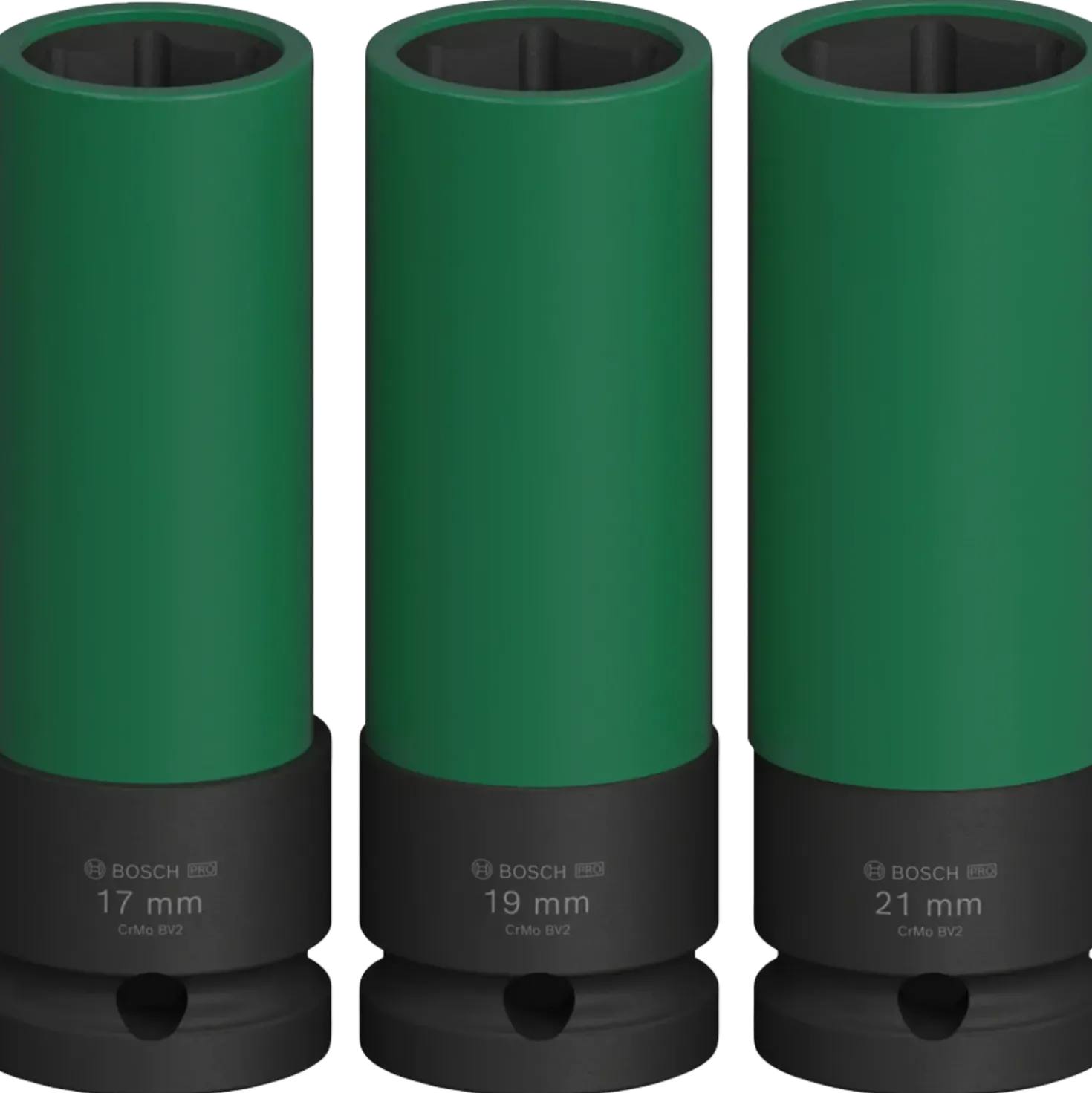 Bosch PRO Impact Socket Set med PET-dæksler, 1/2", ekstra dyb, 3 stk.