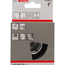 Bosch PRO Metal clean kop-stålbørste, lige skaft, 70x0,3 mm