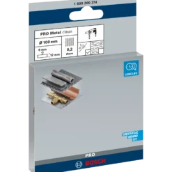 Bosch PRO Metal clean skivestålbørste, lige skaft, 100x0,2 mm
