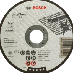 Bosch PRO Stainless Steel and Metal limet skæreskive i rustfrit stål og metal, 125 x 0,8 x 22,23 mm, lige