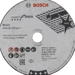 Bosch PRO Stainless Steel and Metal limet skæreskive i rustfrit stål og metal, 76 x 1 x 10 mm
