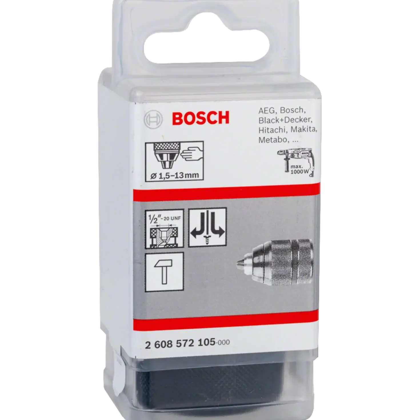 Bosch Selvspændende borepatron indtil 13 mm