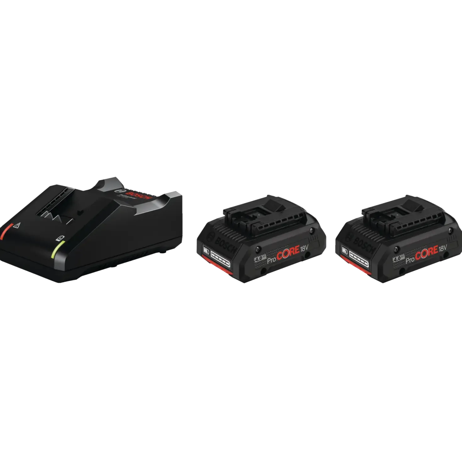 Bosch startersæt 2x ProCORE 18V 4.0Ah + hurtiglader