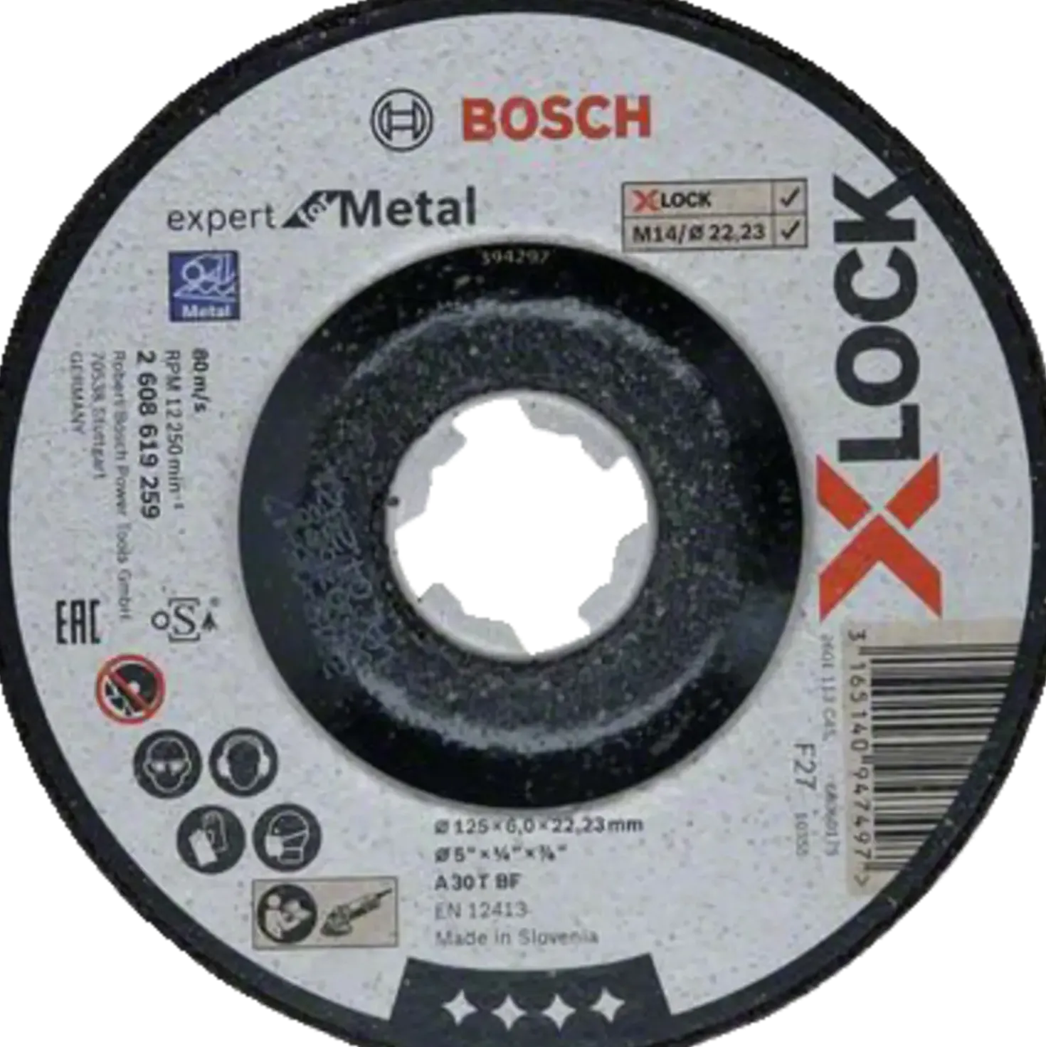 Bosch X-Lock Expert for Metal skrubskive forkrøppet 125x6 mm
