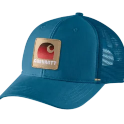 Carhartt canvas mesh back C patch kasket blå onesize