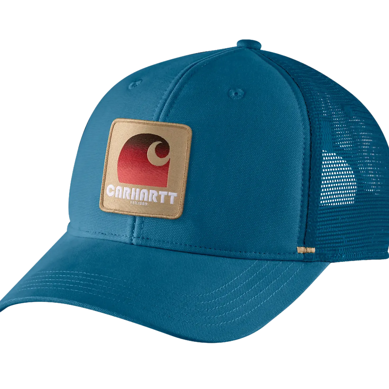 Carhartt canvas mesh back C patch kasket blå onesize