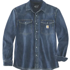 Carhartt 106429 Denim L/S snap front skjorte str. M