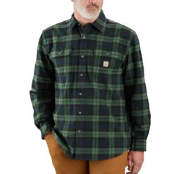 Carhartt Flannel L/S plaid skjorte grøn str. L