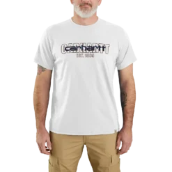 Carhartt force s/s logo graphic t-shirt hvid str. S