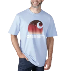 Carhartt heavy S/S C graphic t-shirt blå str. L