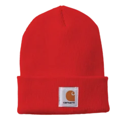 Carhartt strikhue med logo bright orange