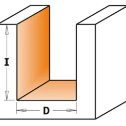 CMT HM 20x20/50 mm K8 notfræsejern