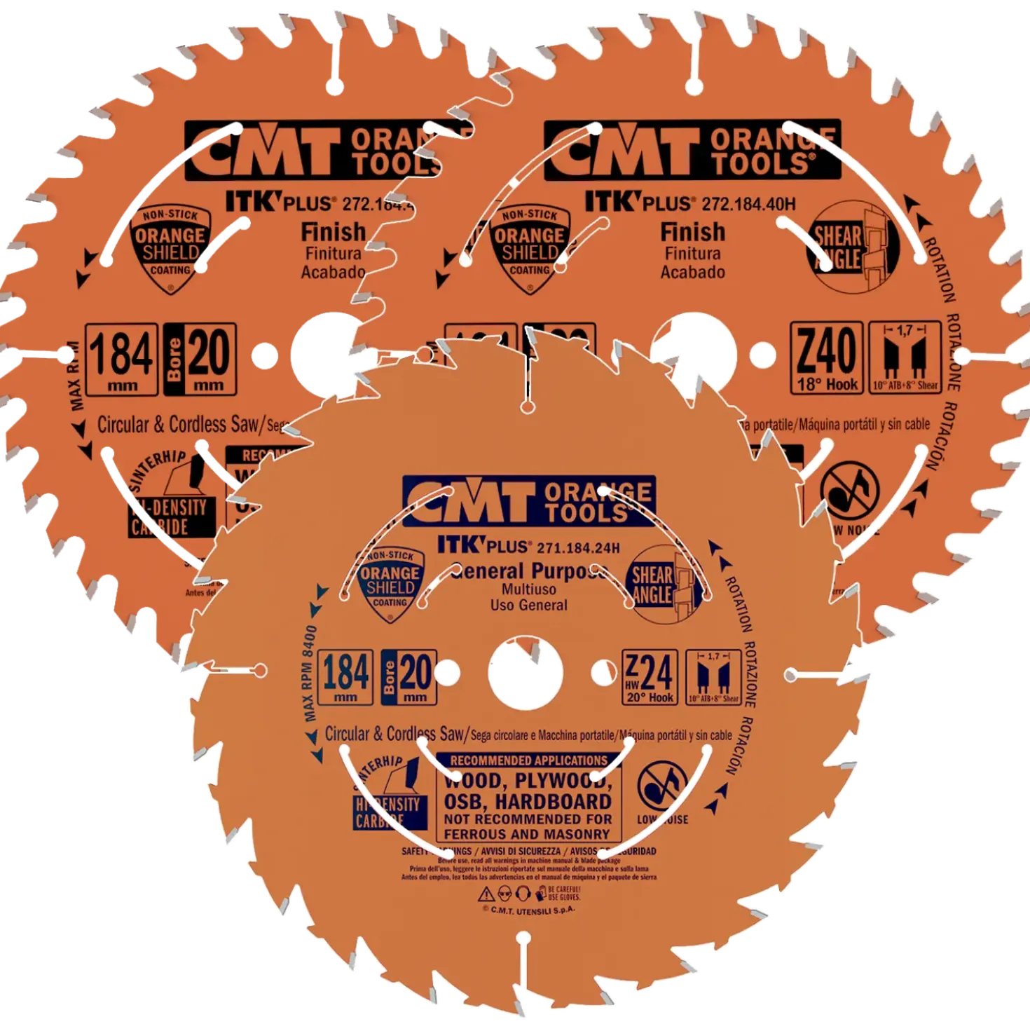 CMT klingesæt 184x20 Z24-40-40