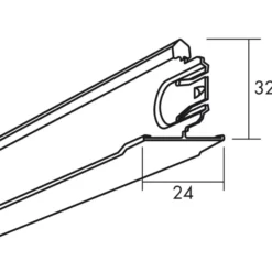 Connect T24 tværprofil 600x24 mm