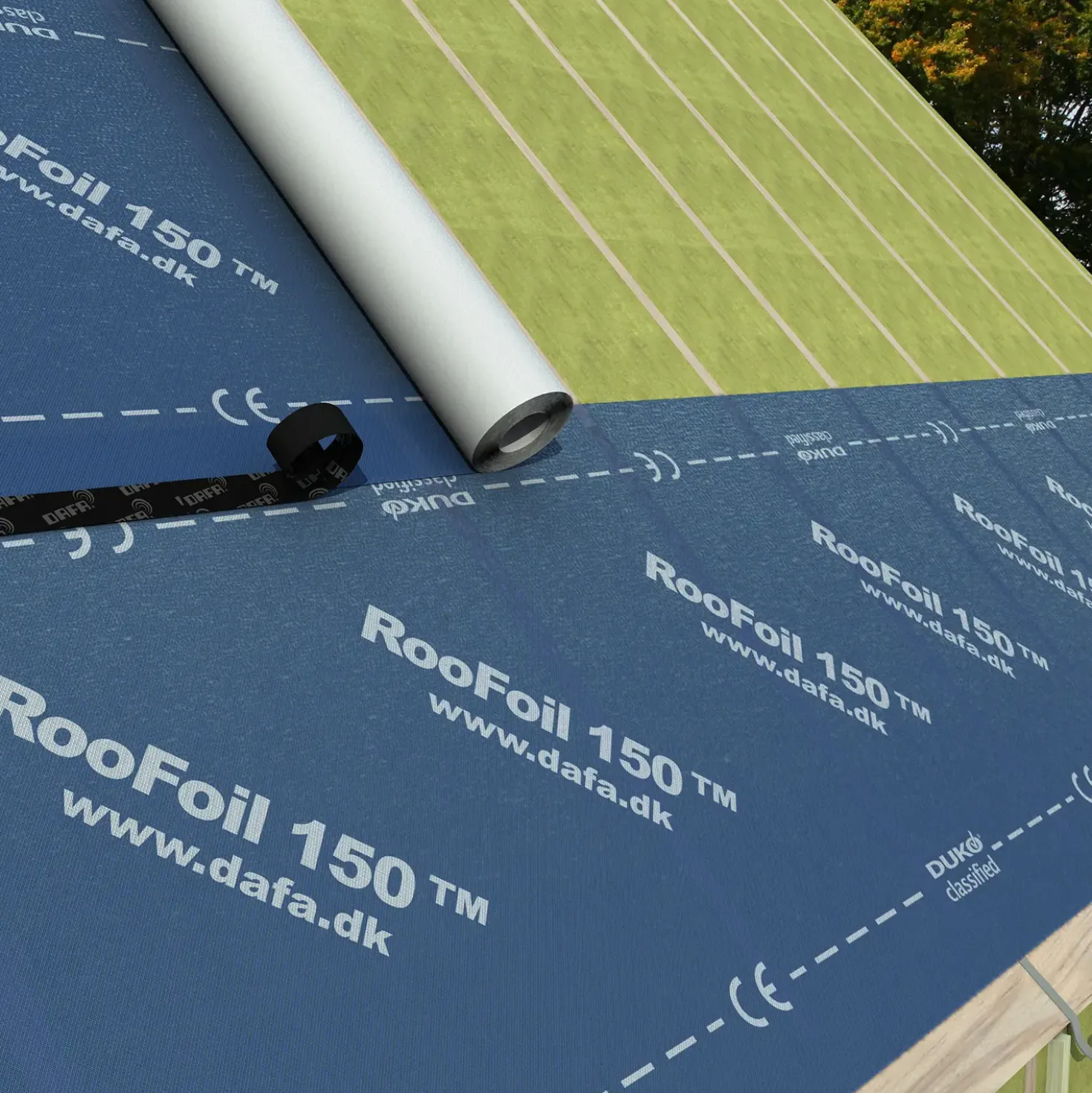 Dafa undertag RooFoil 150 1,1x50 m blå