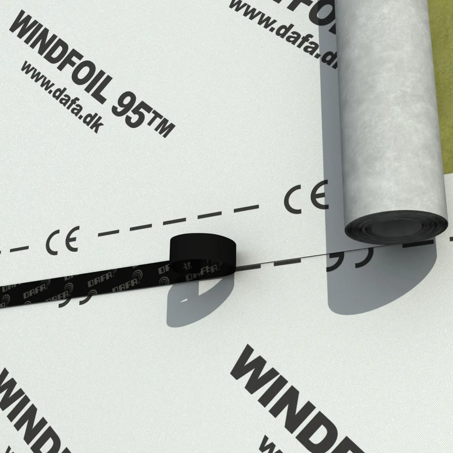 Dafa WindFoil 95 vindspærre hvid 1,5x50m