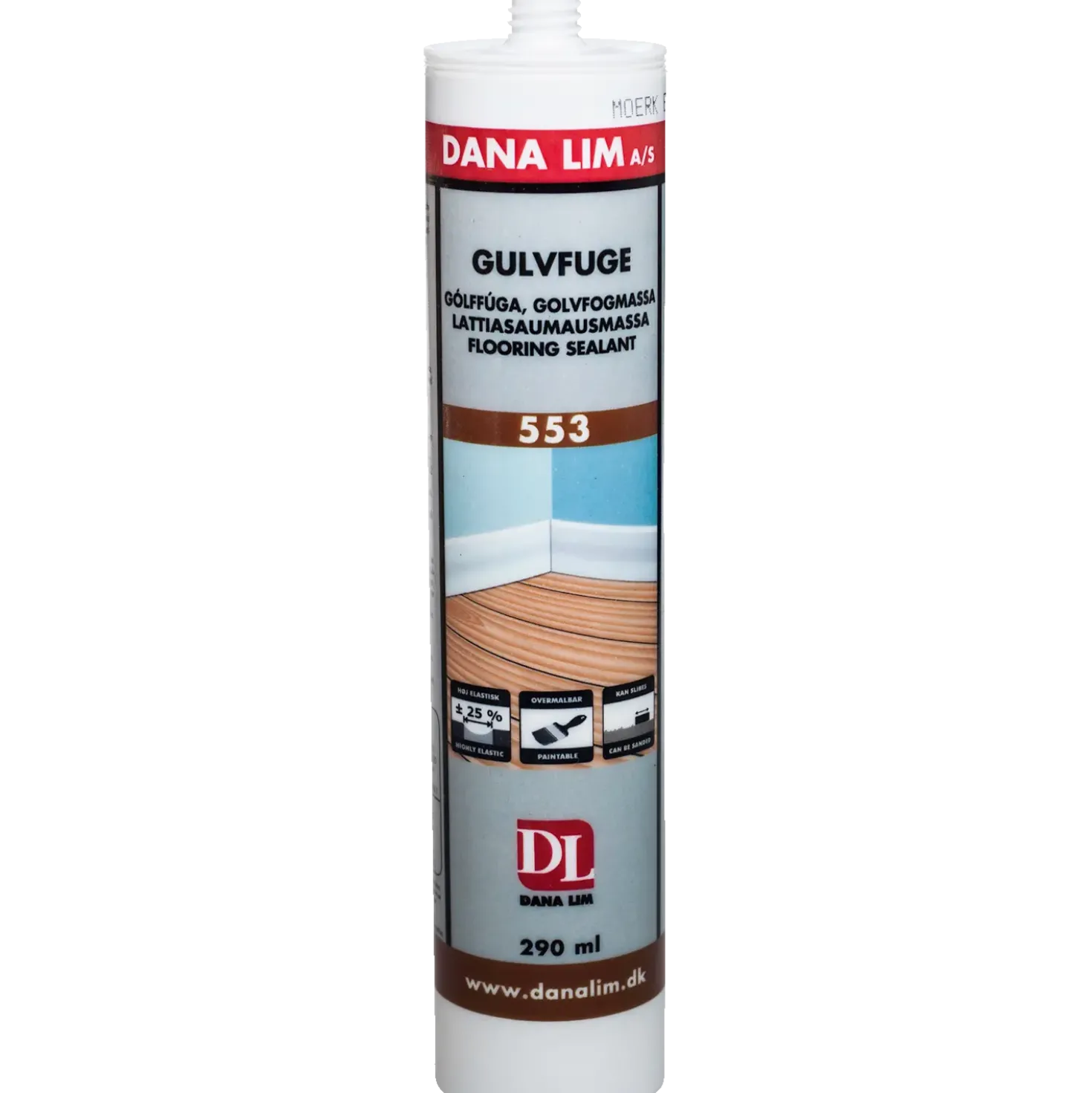 Dana gulvfugemasse 553 290 ml lys eg