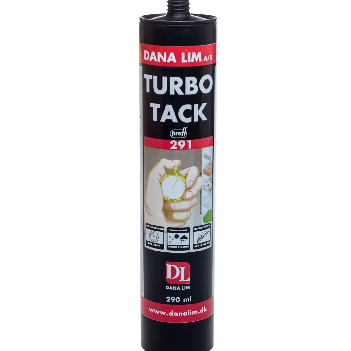 Dana Lim Turbo Tack 291 montagelim sort 290 ml