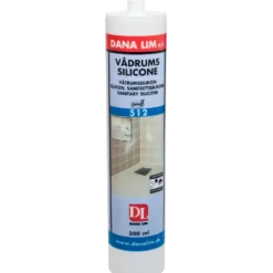 Dana proff vådrumssilicone 512 stål grå 300 ml