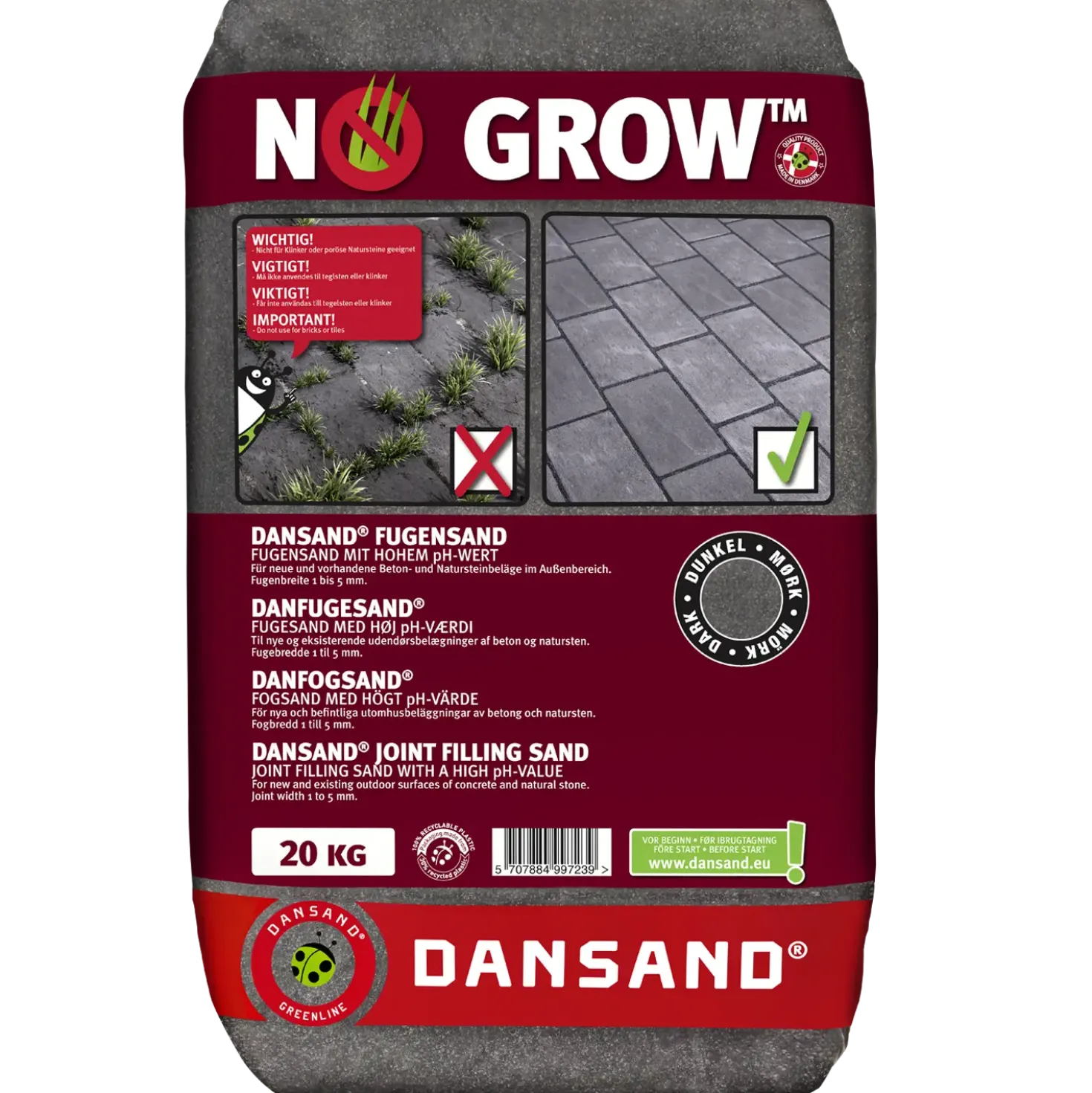 Dansand fugesand antracit 20 kg