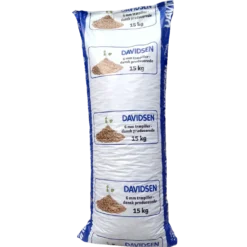 Davidsen træpiller 6 mm - palle med 900 kg / 60 poser á 15 kg
