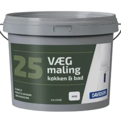 Davidsen vægmaling 25 hvid 4,5 L