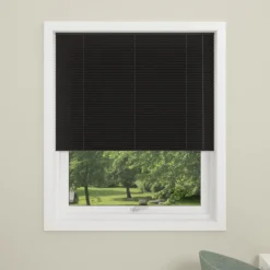 Debel plisségardin London, sort 60x130 cm.