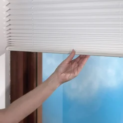 Debel plisségardin Touch, hvid 90x210 cm.