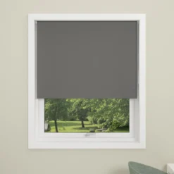 Debel rullegardin mørklægning Uni - grå 80 x 175 cm.