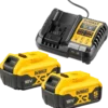 DeWalt DCB1104P2-QW batterisæt 18V XR inkl. 2x5,0 Ah batteri og lader