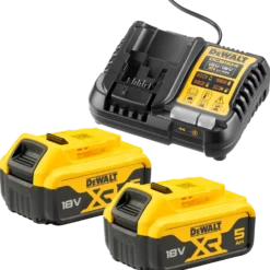 DeWalt DCB1104P2-QW batterisæt 18V XR inkl. 2x5,0 Ah batteri og lader