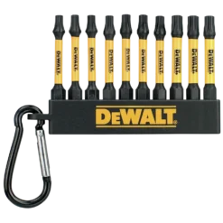 DeWALT 50 mm slagbitssæt 10 stk med karabinhage
