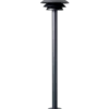 DL25 udendørs havelampe mat sort, Ø25 cm