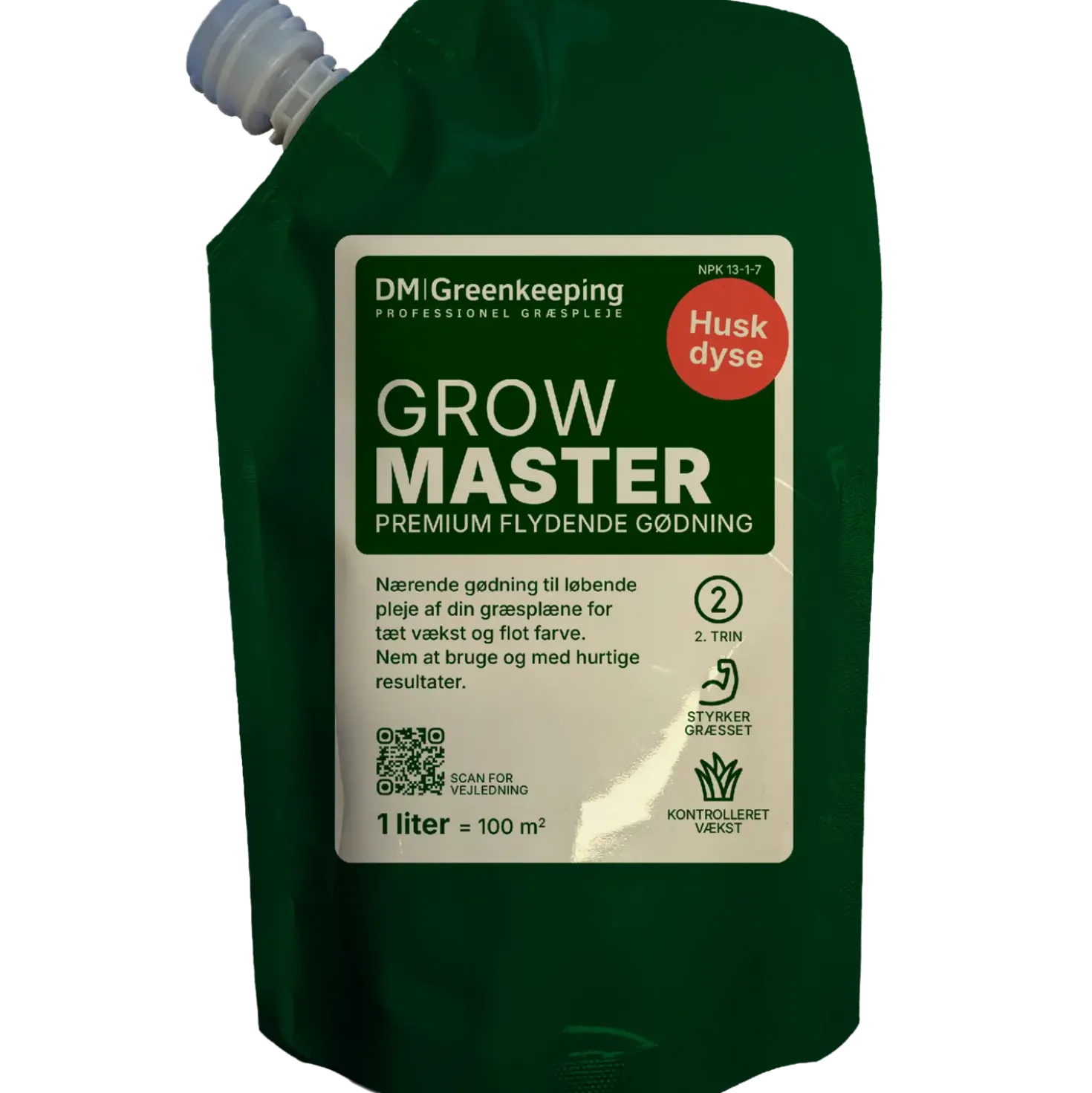 DM Greenkeeping GrowMaster – Premium flydende gødning - NPK 13-1-7