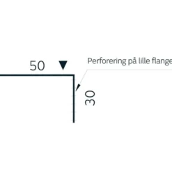 DS Stålprofil U-sokkelsikring (perf.) sort - 3M