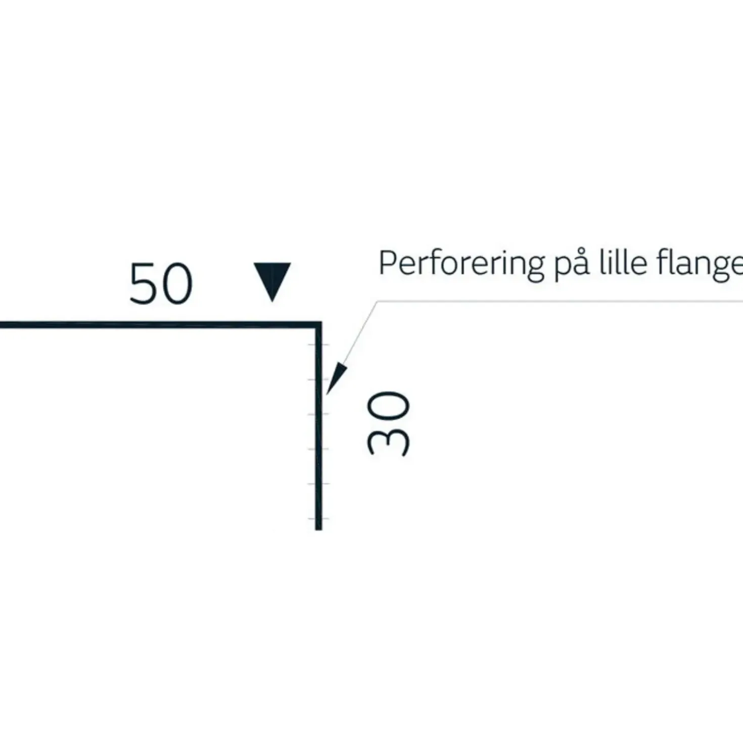 DS Stålprofil U-sokkelsikring (perf.) sort - 3M