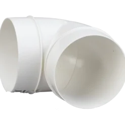 Duka bøjning 90° Ø125 mm hvid
