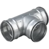 Duka metal t-stykke DTCPU Ø125 mm