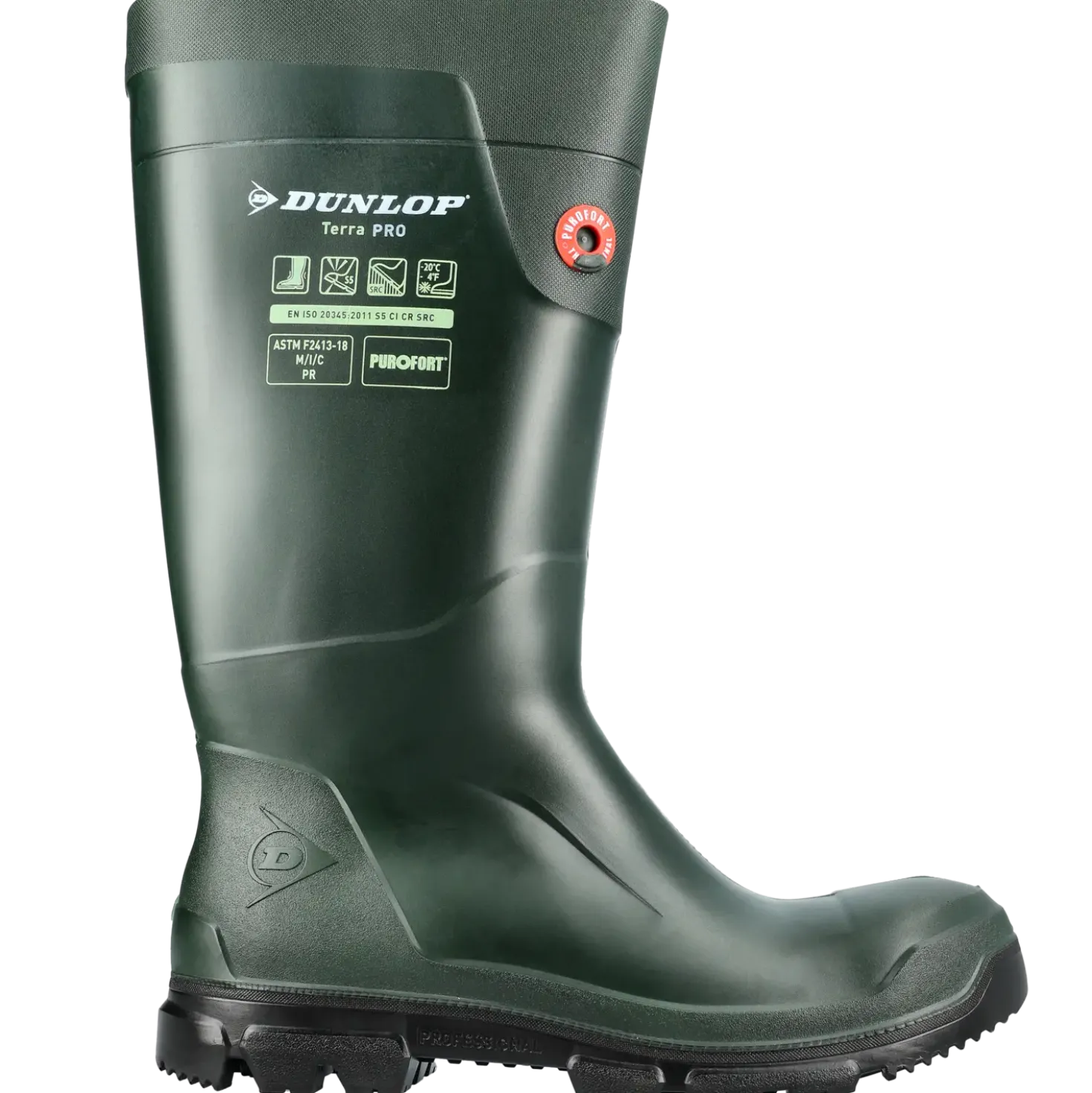 Dunlop purofort terrapro grøn str. sikkerhedsgummistøvle grøn str. 47