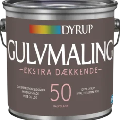 Dyrup gulvmaling ekstra dækkende olie 50 hvid 2,25 L