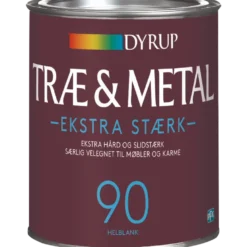 Dyrup træ og metalmaling ekstra stærk 90 hvid 1 L