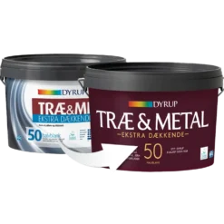 Dyrup træ og metalmaling ekstra dækkende 50 ral 9010 2,25 L