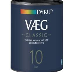 Dyrup vægmaling classic 10 hvid 0,75 L